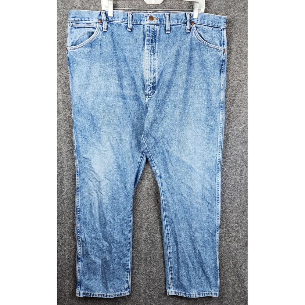 Wrangler Cowboy Cut Jeans Mens 44x30 Blue 13MWZGK High Rise Straight Leg Denim